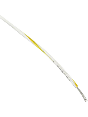 Alpha Wire - 3055 WY001 - Stranded wire, 0.82 mm2, yellow/white Stranded tin-plated copper wire PVC, 3055 WY001, Alpha Wire