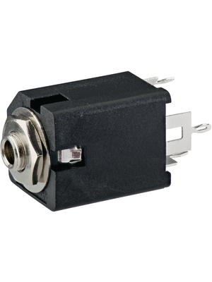Amphenol - ACJS-MV35-3 - Jack socket panel-mount, 3.5 mm black 3P, ACJS-MV35-3, Amphenol