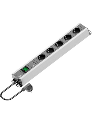 Bachmann - 300.030 - Outlet strip, 1 Switch / USB Charging, 5xF (CEE 7/4), 2.0 m, F (CEE 7/3), 300.030, Bachmann