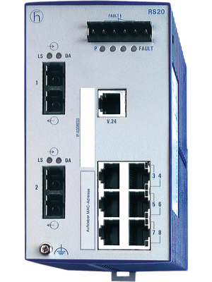 Belden Hirschmann - RS20-0800M2M2SDAP - Industrial Ethernet Switch 8x 10/100 RJ45 / 2x SC (multi-mode), RS20-0800M2M2SDAP, Belden Hirschmann