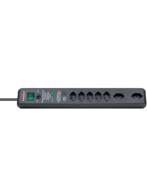 Brennenstuhl - 1159542376 - Outlet strip, 1 Switch / Over Voltage Protection, 5 + 2xType 13, 3 m, Type 12, 1159542376, Brennenstuhl