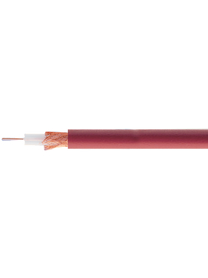 Ceam - RG59B/U RED - Coaxial cable   1 x0.58 mm Steel wire, copper plated (StCu) red, RG59B/U RED, Ceam