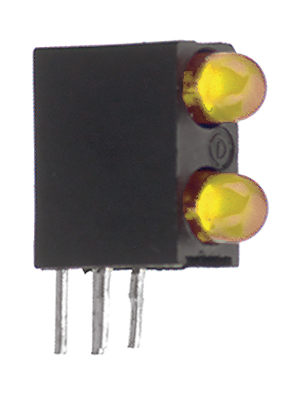 Dialight - 553-0133-200F - PCB LED 3 mm round yellow/yellow standard, 553-0133-200F, Dialight