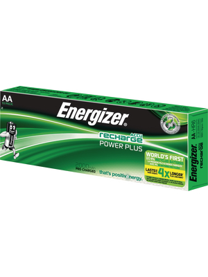 Energizer - POWERPLUS AA 2000MAH 10P - NiMH rechargeable battery HR6/AA 1.2 V 2000 mAh PU=Pack of 10 pieces, POWERPLUS AA 2000MAH 10P, Energizer
