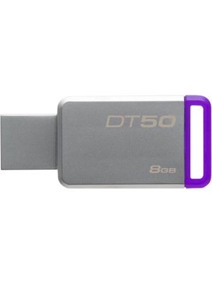 Kingston Shop - DT50/8GB - USB Stick DataTraveler 50 8 GB grey / violet, DT50/8GB, Kingston Shop