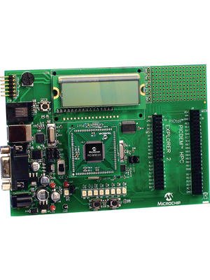Microchip - DM183032 - PICDEM PIC18 Explorer board PC hosted mode 9 V, DM183032, Microchip