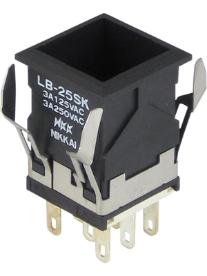 NKK - LB25SKW01 - Push-button Switch, 3 A, on-(on), LB25SKW01, NKK