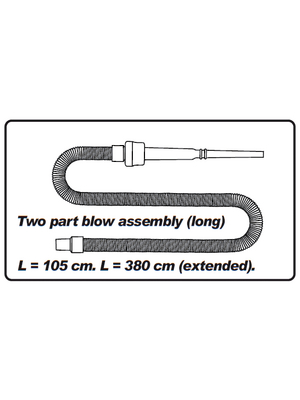 Muntz Technics - PH-708L ESD - Suction hose, extra long 105 / 380 cm, PH-708L ESD, Muntz Technics