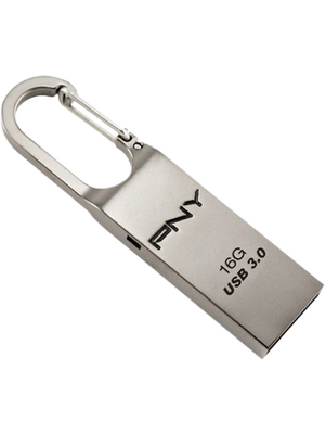 PNY - FDU16GLOOP30-EF - USB Stick USB Flash drive 16 GB silver, FDU16GLOOP30-EF, PNY