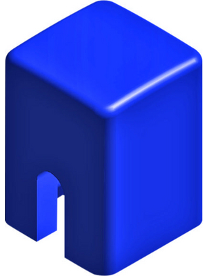 RND Components - RND 210-00221 - Cap blue Square 4.0x4.0x5.5 mm, RND 210-00221, RND Components