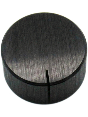 RND Components - RND 210-00337 - Aluminium Knob, black, 6.4 mm shaft, RND 210-00337, RND Components