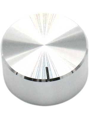 RND Components - RND 210-00347 - Aluminium Knob, silver, 6.4 mm shaft, RND 210-00347, RND Components
