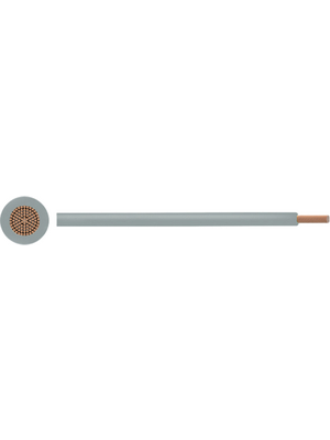 RND Cable - RND 475-00088 - Stranded wire, 0.50 mm2, grey Copper PVC, RND 475-00088, RND Cable