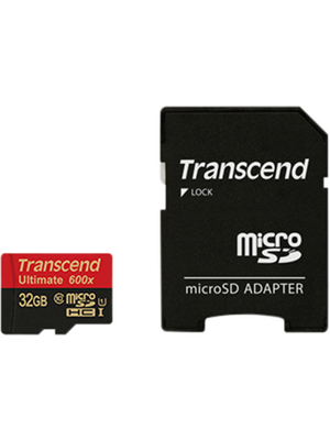 Transcend - TS32GUSDHC10U1 - MicroSD Memory Card 32 GB, TS32GUSDHC10U1, Transcend