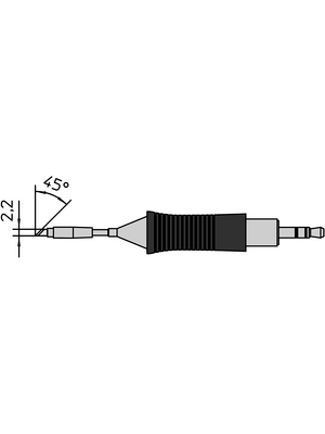 Weller - RT 7 MS - Soldering tip Knife point, angled 2.2 mm, RT 7 MS, Weller