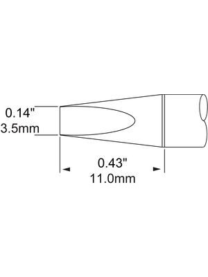 Metcal - SFP-CH35 - Soldering Rework Cartridge Chisel 3.5 mm 390 C, SFP-CH35, Metcal