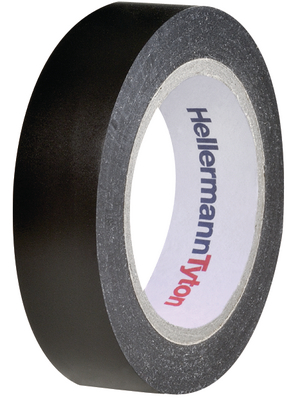 HellermannTyton - HTAPE-FLEX15BK-15X10 - PVC Insulation Tapes, HelaTape Flex 15 black 15 mmx10 m PU=Reel, HTAPE-FLEX15BK-15X10, HellermannTyton