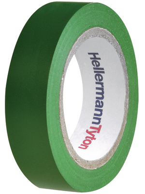 HellermannTyton - HTAPE-FLEX15GN-15X10 - PVC Insulation Tapes, HelaTape Flex 15 green 15 mmx10 m PU=Reel, HTAPE-FLEX15GN-15X10, HellermannTyton