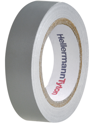 HellermannTyton - HTAPE-FLEX15GY-15X10 - PVC Insulation Tapes, HelaTape Flex 15 grey 15 mmx10 m PU=Reel, HTAPE-FLEX15GY-15X10, HellermannTyton