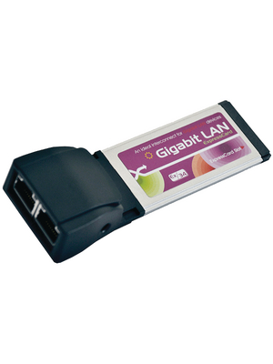 Exsys - EX-6088 - ExpressCard 34 mm Gigabit LAN, 2 port, EX-6088, Exsys