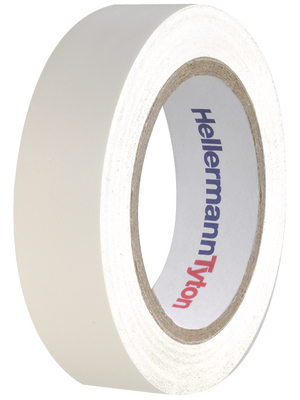 HellermannTyton - HTAPE-FLEX15WH-15X10 - PVC Insulation Tapes, HelaTape Flex 15 white 15 mmx10 m PU=Reel, HTAPE-FLEX15WH-15X10, HellermannTyton