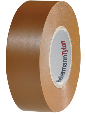 HellermannTyton - HTAPE-FLEX15BN-19X25 - PVC Insulation Tapes, HelaTape Flex 15 brown 19 mmx25 m PU=Reel, HTAPE-FLEX15BN-19X25, HellermannTyton
