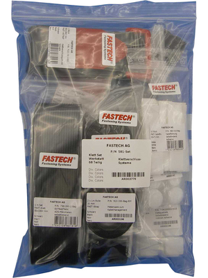 Fastech - 581-SET-BAG - Hook-and-loop cable ties red / black / white, 581-SET-BAG, Fastech
