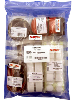 Fastech - 580-SET-BAG - Hook-and-loop cable ties red / black / white, 580-SET-BAG, Fastech
