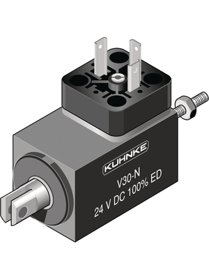Kuhnke - V30-N-24V100% - Solenoid Actuator 8 mm 3.3 N 1.5 N 9.2 W, V30-N-24V100%, Kuhnke