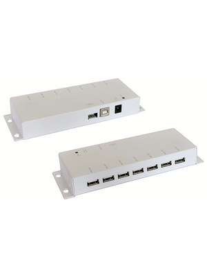 Exsys - EX-1177-W - Industrial Hub USB 2.0 7x white, EX-1177-W, Exsys
