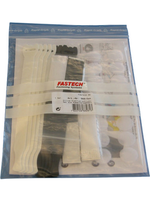 Fastech - 568-SET - Office cable management hook-and-loop set white/black 100 mm x2.5 mm, 568-SET, Fastech