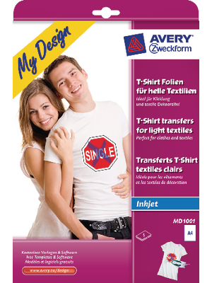 Avery Zweckform - MD1001 - Textile transfers for bright fabrics, MD1001, Avery Zweckform