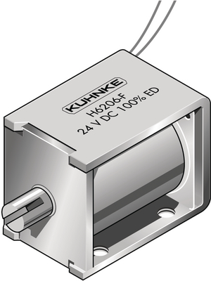 Kuhnke - H6286-R-F-24V100% - Solenoid Actuator 15 mm 13 N 0.8 N 11 W, H6286-R-F-24V100%, Kuhnke