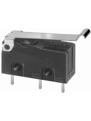 Omron Electronic Components - D2SW-01L3D - Micro switch 0.1 A Simulated roller lever N/A 1 change-over (CO), D2SW-01L3D, Omron Electronic Components