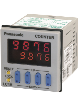 Panasonic - LC4HR424J - Counter 4-digit LED 30 Hz / 5 kHz Contact 12...24 VDC, LC4HR424J, Panasonic
