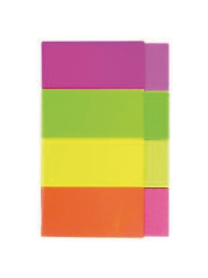 Kores - N45104 - PAGEMARKER 20 x 50 mm neon 4 colours, N45104, Kores