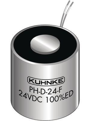Kuhnke - PH-D24-F-24V100% - Permanent Holding Solenoid 45 N 3.5 W, PH-D24-F-24V100%, Kuhnke