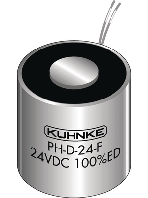 Kuhnke - PH-D34-F-24V100% - Permanent Holding Solenoid 120 N 3.5 W, PH-D34-F-24V100%, Kuhnke