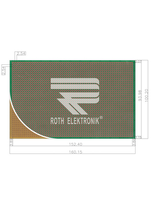 Roth Elektronik - RE212-HP - Prototyping board Phenol hard-paper FR2, RE212-HP, Roth Elektronik
