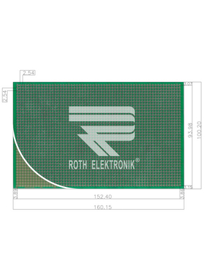 Roth Elektronik - RE212-LF - Prototyping board FR4 epoxy heat tin-plated, RE212-LF, Roth Elektronik