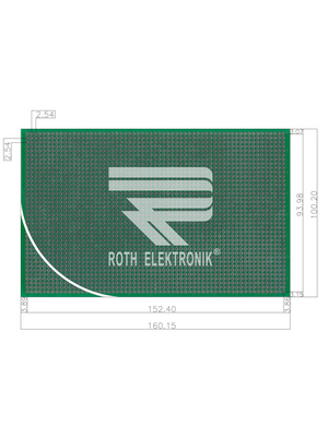 Roth Elektronik - RE212-LFDS - Prototyping board FR4 epoxy heat tin-plated, RE212-LFDS, Roth Elektronik