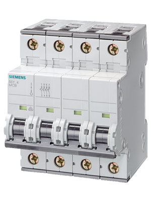 Siemens - 5SY4613-7 - Circuit Breaker 13 A, 3 + N, Circuit tripping=C, 5SY4613-7, Siemens