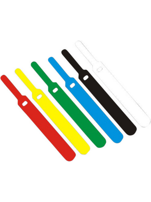 Fastech - E5-1-MIX-B06 - Hook-and-loop cable ties 3 colours 110 mm x11 mm, E5-1-MIX-B06, Fastech
