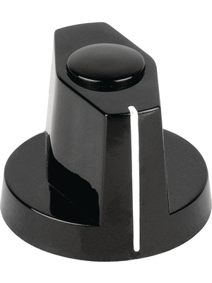 Mentor - 353.61 - Plastic wing knob with line black 12 mm, 353.61, Mentor