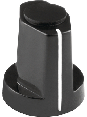 Mentor - 355.41 - Plastic wing knob with line black 9 mm, 355.41, Mentor