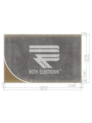 Roth Elektronik - RE512-LF - Prototyping board FR4 epoxy heat tin-plated, RE512-LF, Roth Elektronik