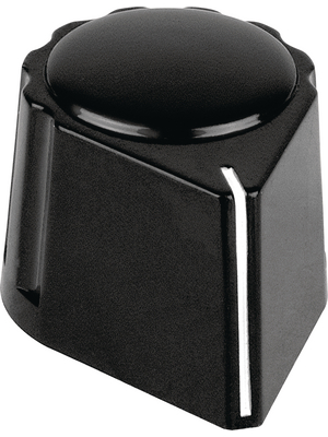 Mentor - 428.611 - Plastic pointer knob with line black 26.5 mm, 428.611, Mentor