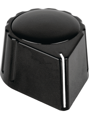 Mentor - 429.611 - Plastic pointer knob with line black 36.5 mm, 429.611, Mentor