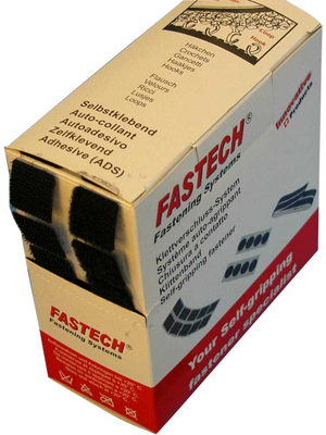 Fastech - B20-SQ999905 - FAST-Square self-adhesive hook-and-loop fasteners black 20 mm x20 mm, B20-SQ999905, Fastech
