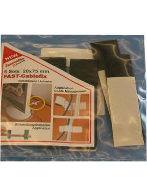 Fastech - 900-330-BAG - FAST Cablefix black 75 mm x20 mm, 900-330-BAG, Fastech
